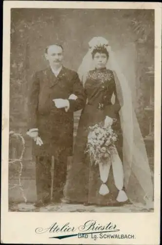 Kabinett Foto Langenschwalbach Bad Schwalbach im Taunus, Brautpaar, Hochzeit, Portrait