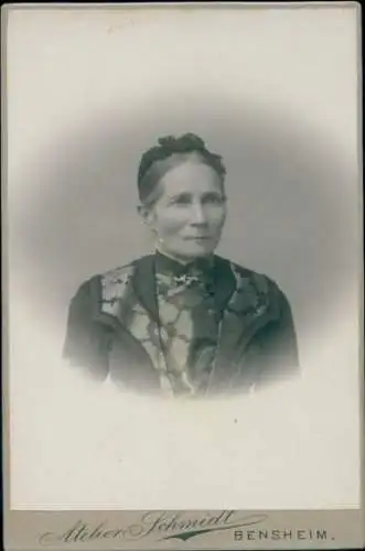 Kabinett Foto Bensheim an der Bergstraße Hessen, Portrait einer Frau