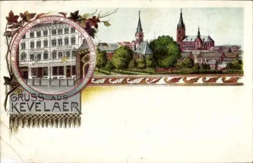 Litho Kevelaer am Niederrhein, Gasthof zu den goldenen und silbernen Schlüsseln