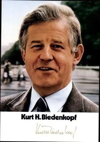 Foto Politiker Kurt Biedenkopf, Ehemaliger Ministerpräsident von Sachsen, Portrait, Autogramm