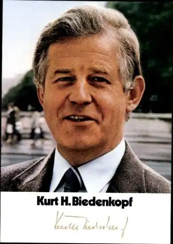 Foto Politiker Kurt Biedenkopf, Ehemaliger Ministerpräsident von Sachsen, Portrait, Autogramm