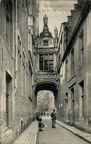 Ak Brügge Brügge Westflandern, Rue de l'Ane Avengle