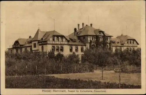 Ak Nieder Ramstadt Mühltal im Odenwald, Anstalt für Epileptische, Frauenhaus