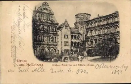 Ak Heidelberg am Neckar, Schloss, Friedrichs und Altheinrichsbau