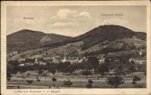 Ak Auerbach Bensheim an der Bergstraße Hessen, Melibocus, Auerbacher Schloss