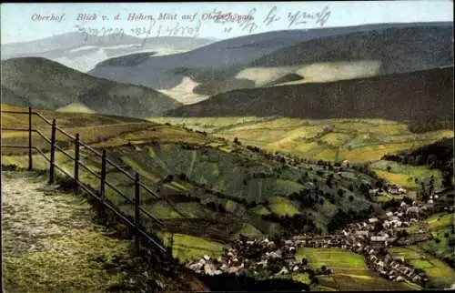 Ak Oberhof im Thüringer Wald, Blick von Hohen Möst, Oberschönau