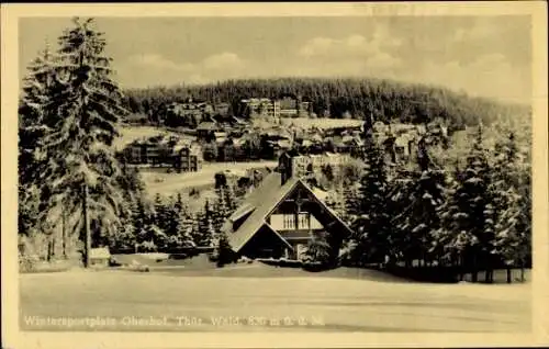 Ak Oberhof im Thüringer Wald, Teilansicht, Winter