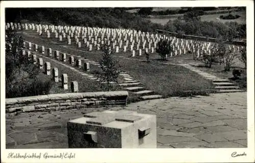 Ak Gemünd Schleiden in der Eifel, Heldenfriedhof