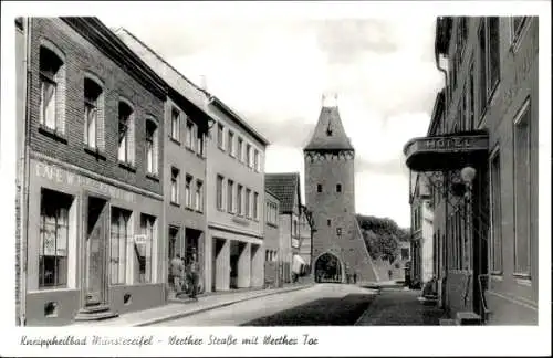 Ak Bad Münstereifel in Nordrhein Westfalen, Werther Straße, Werther Tor