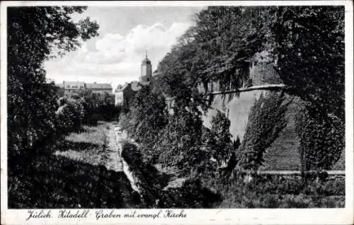 Ak Jülich in Nordrhein Westfalen, Graben, evangelische Kirche