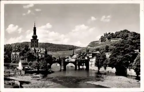 Ak Bad Kreuznach in Rheinland Pfalz, Nahebrücke, Kauzenberg