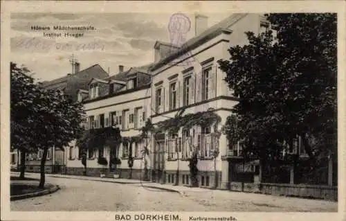 Ak Bad Dürkheim an der Weinstraße Pfalz, Kurbrunnenstraße, Höhere Mädchenschule, Institut Heeger