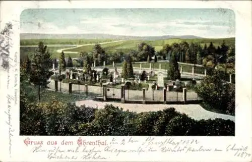 Ak Saarbrücken im Saarland, Ehrenthal, Blick auf Friedhof, Umgebung