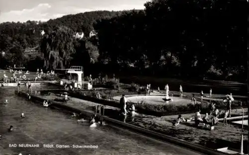 Ak Bad Neuenahr Ahrweiler Rheinland Pfalz, Städt. Garten-Schwimmbad