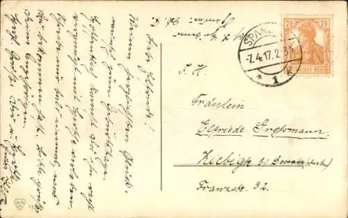 Ak Vergissmeinnicht in der Blumenvase