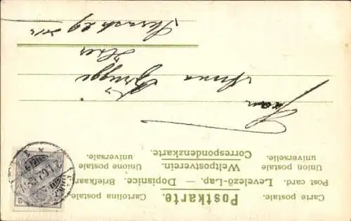 Präge Litho Glückwunsch Neujahr 1902, Schneemann, Pfeife, Rotkelchen, Tannen