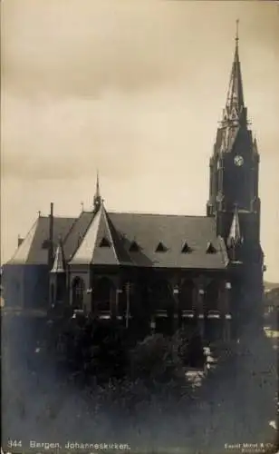 Ak Bergen Norwegen, Johanneskirche