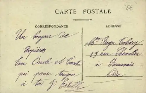 Ak Propières Rhône, Gesamtansicht