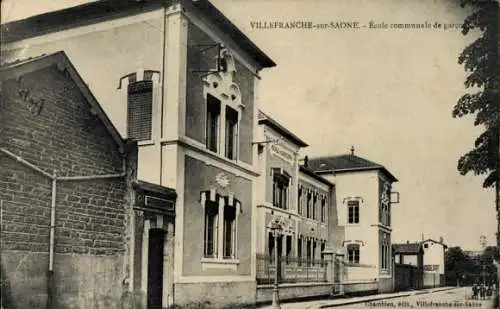 Ak Villefranche sur Saône Rhône, Städtische Schule für Jungen