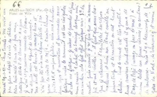 Ak Arles sur Tech Pyrénées Orientales, Rathaus