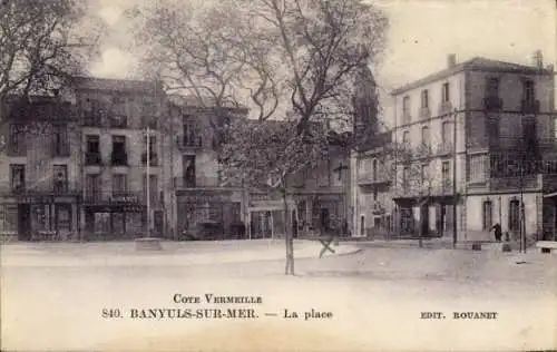 Ak Banyuls sur Mer Pyrénées-Orientales, La Place