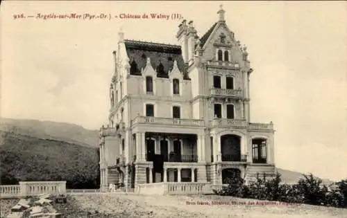 Ak Argelès sur Mer Östliche Pyrenäen, Chateau de Walmy