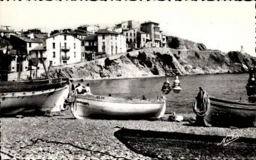 Ak Banyuls sur Mer Pyrénées-Orientales, Le Cap Doune, Boote