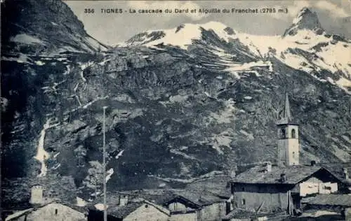 Ak Tignes Savoie, la cascade du Dard et Alguille du Franchet