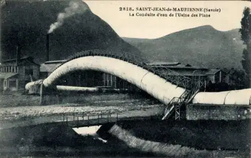 Ak Saint Jean de Maurienne Savoie, la Conduite d'eau de l'Usine des Plans