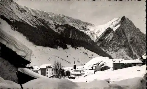 Ak Pralognan la Vanoise Savoie, Gesamtansicht im Winter