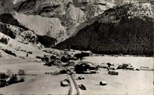 Ak Pralognan la Vanoise Savoie, Gesamtansicht im Winter