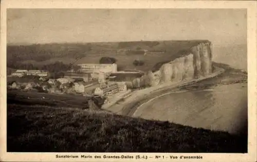 Ak Grandes Dalles Seine Maritime, Sanatorium Marin