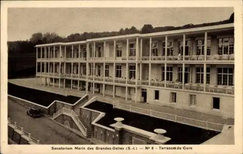 Ak Grandes Dalles Seine Maritime, Sanatorium Marin, Terrasses de Cure