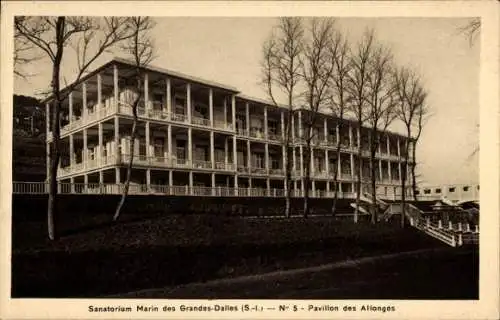 Ak Grandes Dalles Seine Maritime, Sanatorium Marin, Pavillon des Allonges