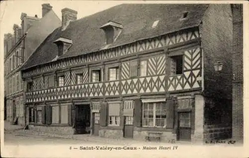 Ak Saint Valery en Caux Seine Maritime, Maison Henri IV