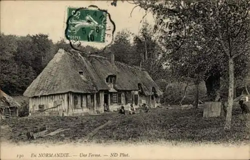 Ak Calvados, Normandie, Une Ferme, Bauernhof