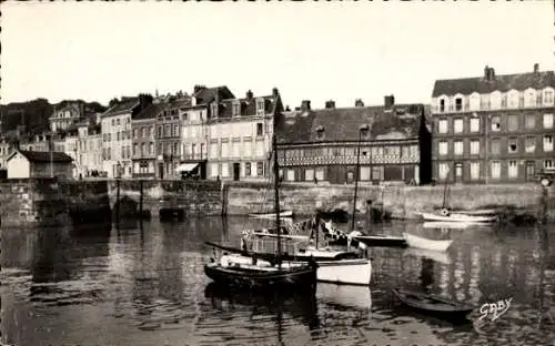 Ak Saint Valery en Caux Seine Maritime, Quai d'Aval