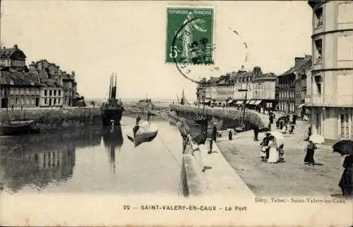 Ak Saint Valery en Caux Seine Maritime, Hafen