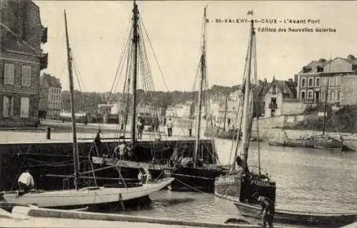 Ak Saint Valery en Caux Seine Maritime, Avant Port