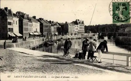 Ak Saint Valery en Caux Seine Maritime, Quai d'Amont