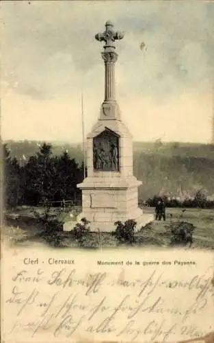 Ak Clervaux Clerf Luxembourg, Kriegerdenkmal