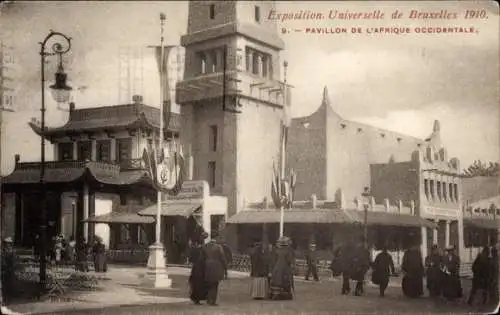 Ak Brüssel Brüssel, Internationale Ausstellung 1910, Westafrika-Pavillon