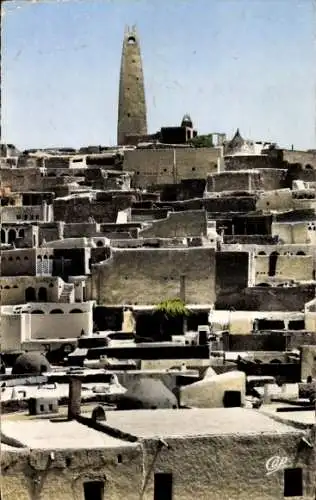 Ak Ghardaïa Algerien, Blick auf die Große Moschee