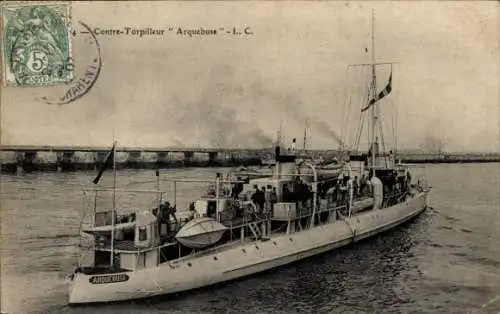 Ak Französisches Kriegsschiff Arquebuse