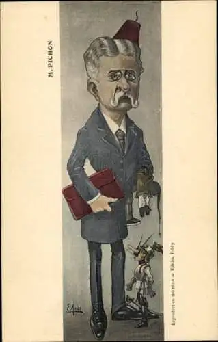 Künstler Ak Muller, Karikatur, M. Pichon, Kaiser Wilhelm II.