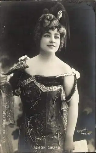 Ak Schauspielerin Simon Girard, Portrait
