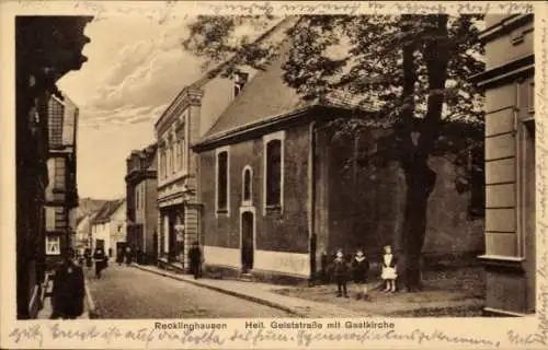 Ak Recklinghausen im Ruhrgebiet, Heil. Geist-Straße, Gastkirche