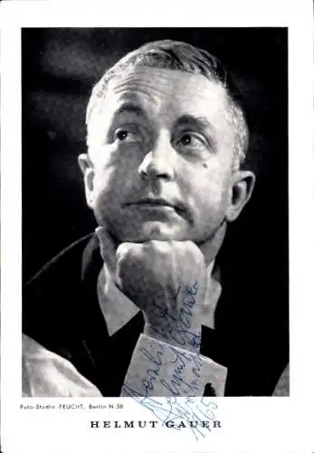 Ak Schauspieler Helmut Gauer, Autogramm
