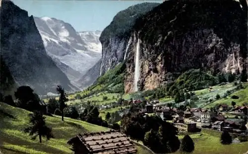 Ak Lauterbrunnen Kanton Bern, Staubbach