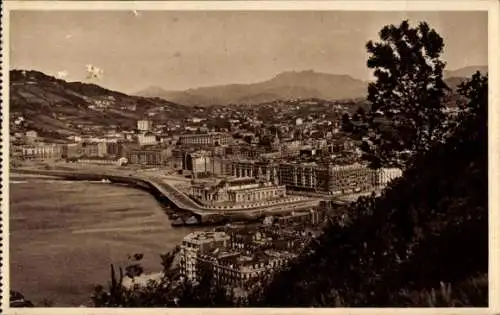 Ak Donostia San Sebastián Baskenland, Blick vom Berg Urgull